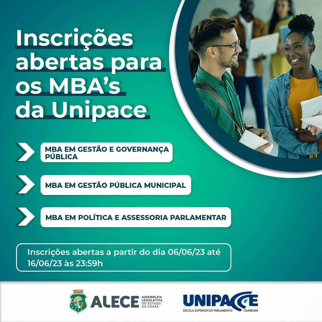 Portal do Servidor Unipace abre inscrições para três cursos de MBA