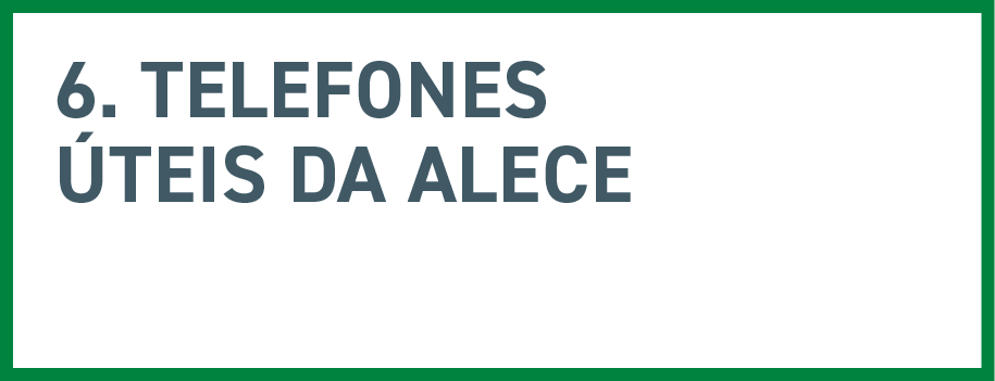 6. TELEFONES TEISÂ DAÂ ALECE Acesse os contatos aqui