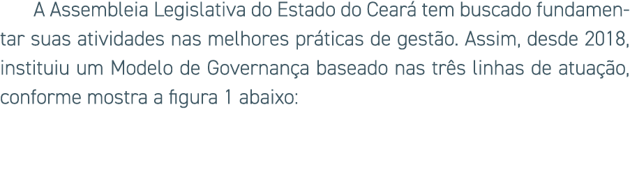 A Assembleia Legislativa do Estado do Cear tem buscado fundamentar suas atividades nas melhores pr ticas de gest o. ...