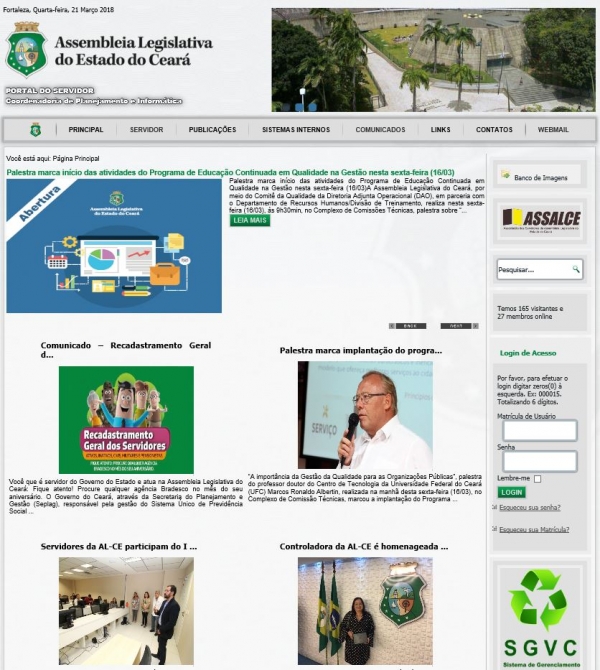 Novo Layout do Portal do Servidor