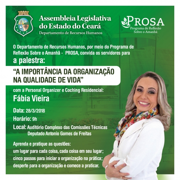 PALESTRA É UMA PROMOÇÃO DO PROSA