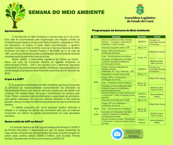 A programação acontece no Complexo de Comissões Técnicas Permanentes.