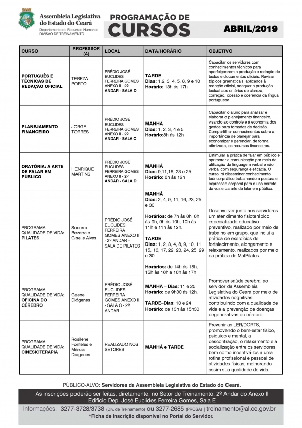 Cursos ofertados pela Ditre já estão com inscrições abertas