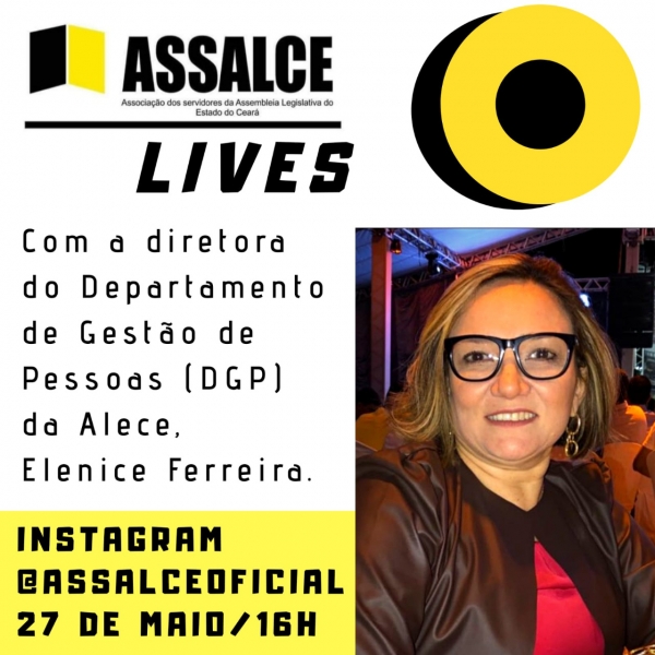 Projeto Assalce Lives terá Elenice Ferreira Lima em sua primeira edição