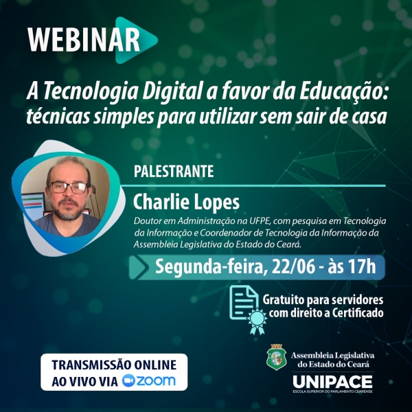 Charlie Lopes comanda a Coordenadoria de Tecnologia da Informação da AL