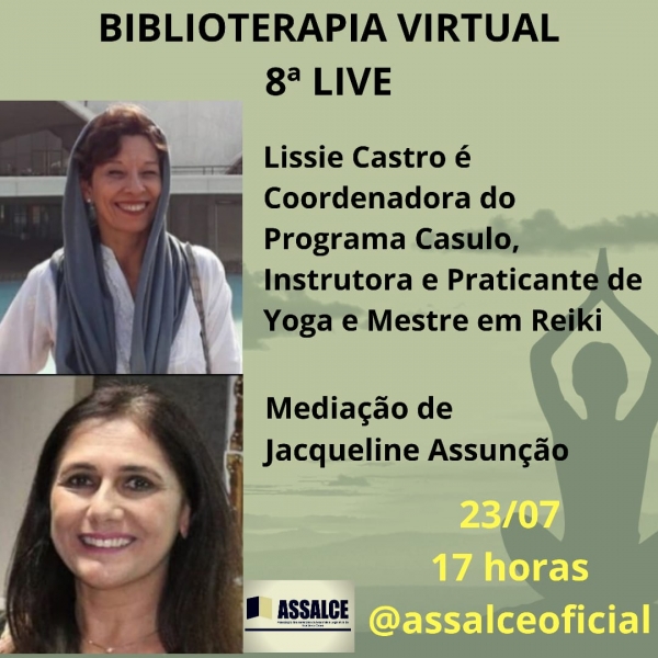 Lissie Castro é a convidada de Jacqueline Assunção na Biblioterapia Virtual