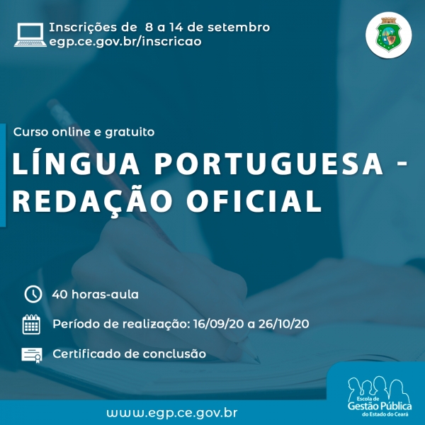 O conteúdo do curso tem 40 horas-aulas 