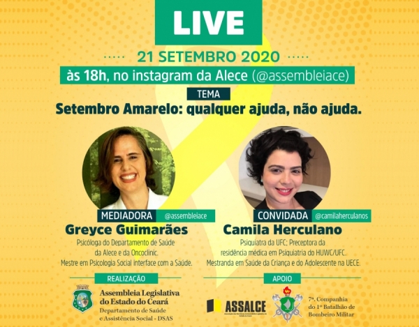 Live terá início às 18 horas desta segunda-feira (21/09)