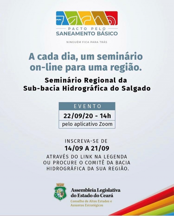 Cada seminário tem início às 14 horas