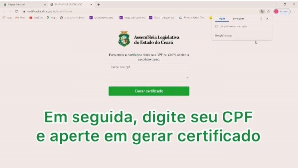 Certificados podem ser acessados através do site da Assembleia Legislativa