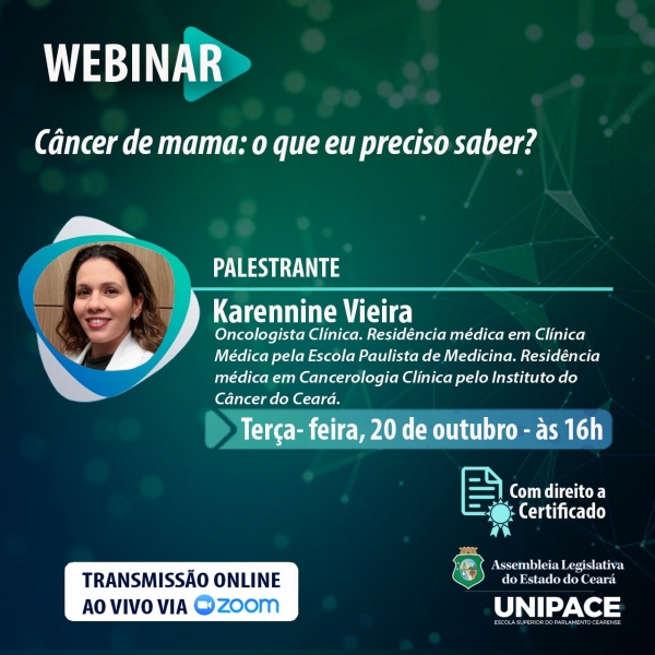 Webinar traz orientações dentro do tema Outubro Rosa