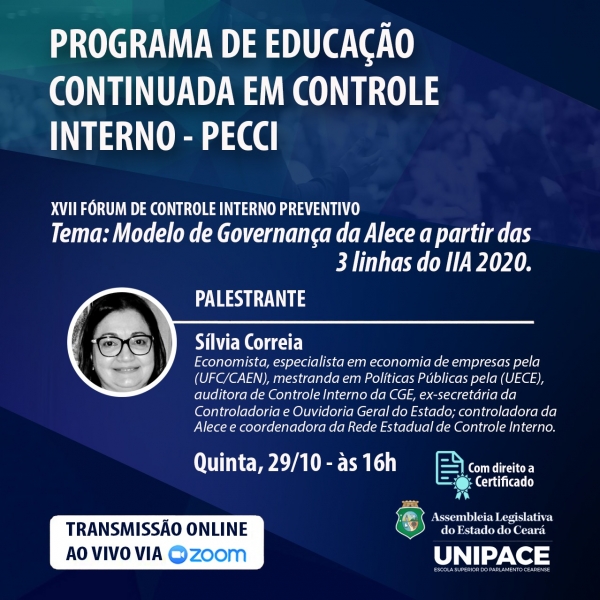 O evento será através de plataforma Zoom