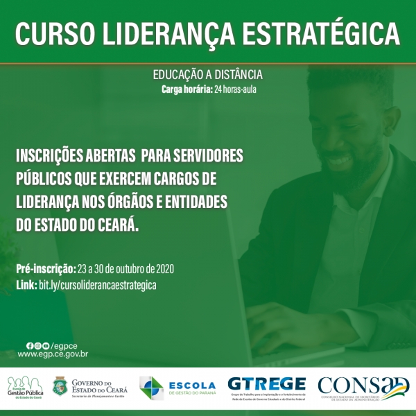  O curso  é uma oportunidade para apoiar o desenvolvimento de competências dos gestores públicos estaduais 