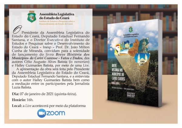 Lançamento do livro contará com participação do presidente da AL, Fernando Santana