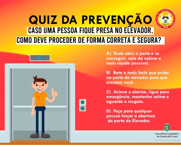 Resposta para o quiz (item c) está no canto inferior da arte, à direita