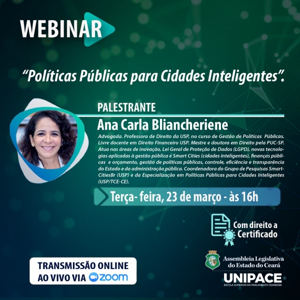 Webinar terá início às 16 horas