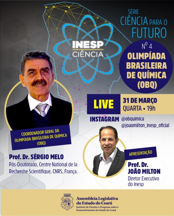 Live será realizada nesta quarta-feira (31/03)