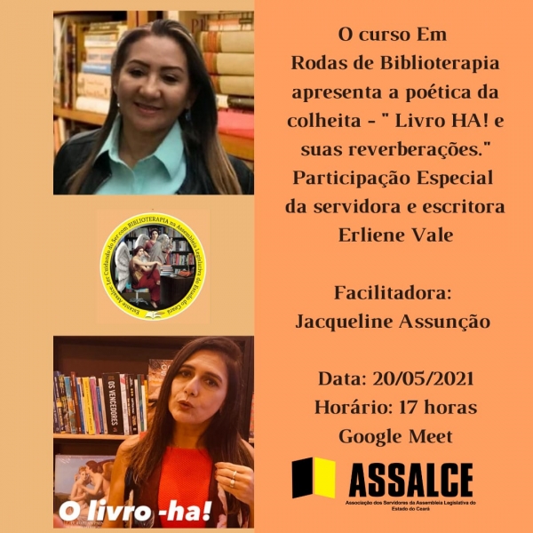 Aula será nesta quinta-feira (20/05), às 17 horas, pelo Google Meet