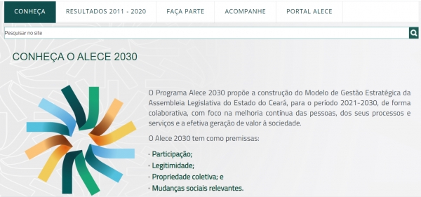 Por meio do hotsite , servidores da Alece e a sociedade  podem apresentar a sua contribuição para o Poder Legislativo cearense