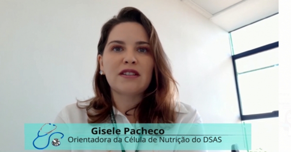 Gisele Pacheco, orientadora da Célula  de Nutrição do DSAS