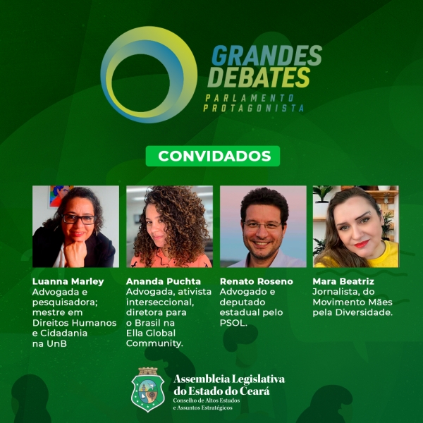 Debate será exibido às 21 horas, pela TV Assembleia, Rádio Assembleia FM e redes sociais da Alece