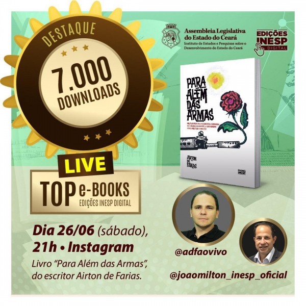 Lives são realizadas mensalmente para reconhecer obras que chegaram à marca de 1.000 downloads/mês e/ou 10.000 downloads de obras publicadas pelas Edições Inesp