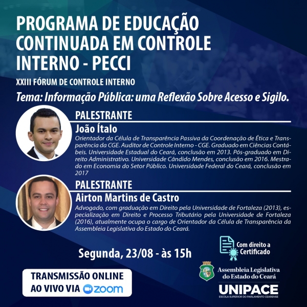 Fórum de Controle Interno promove atividades mensais na Alece