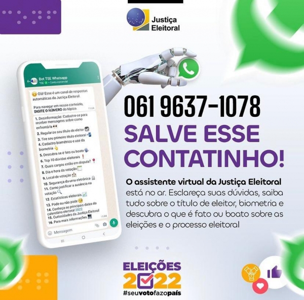 Serviço permite interação com a Justiça Eleitoral, por meio do canal