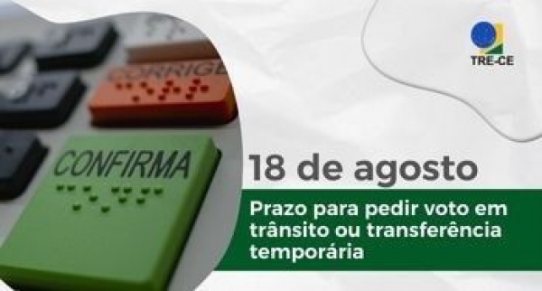 No Ceará, há seções habilitadas a receber voto em trânsito em Fortaleza, Caucaia, Maracanaú, Juazeiro do Norte e Sobral