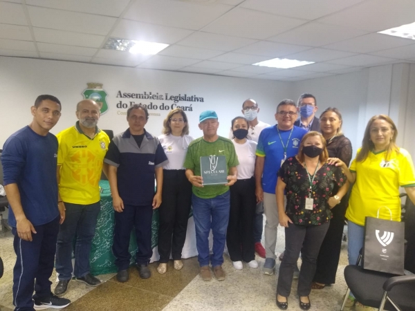 Servidores durante a atividade realizada no Comitê de Imprensa da Alece