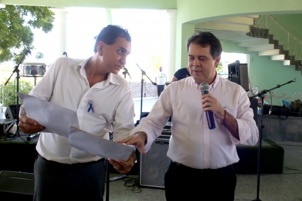 Luis Edson Sales e Evandro Leitão durante a atividade