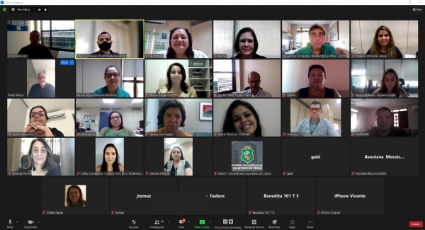 Reunião foi realizada de forma virtual