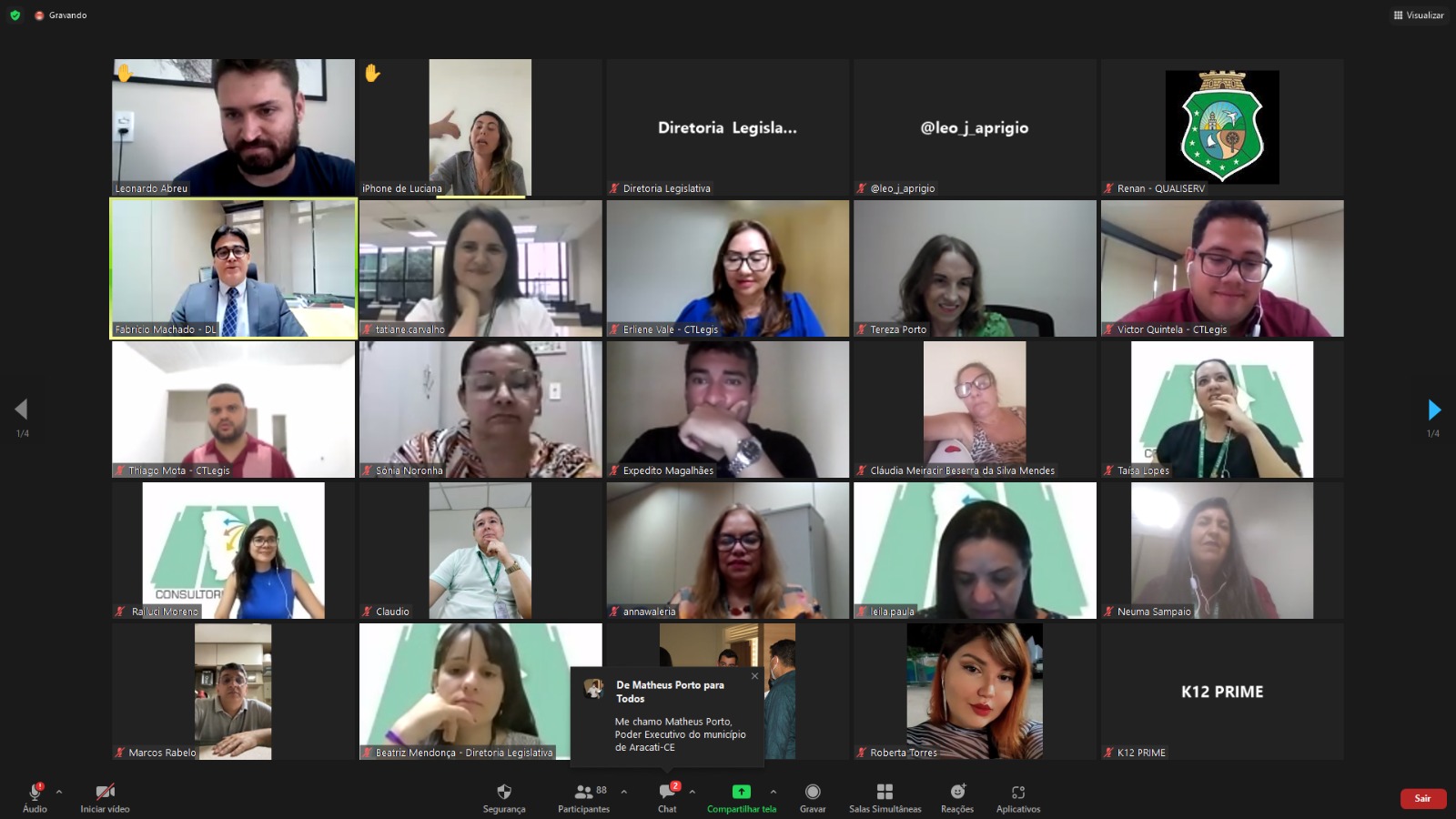 Curso é realizado pela plataforma Zoom, às terças e quintas-feiras
