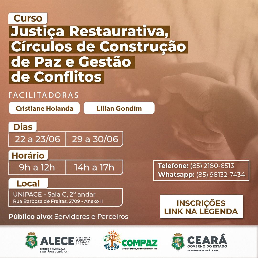 Curso será realizado de 22 a 30 de junho
