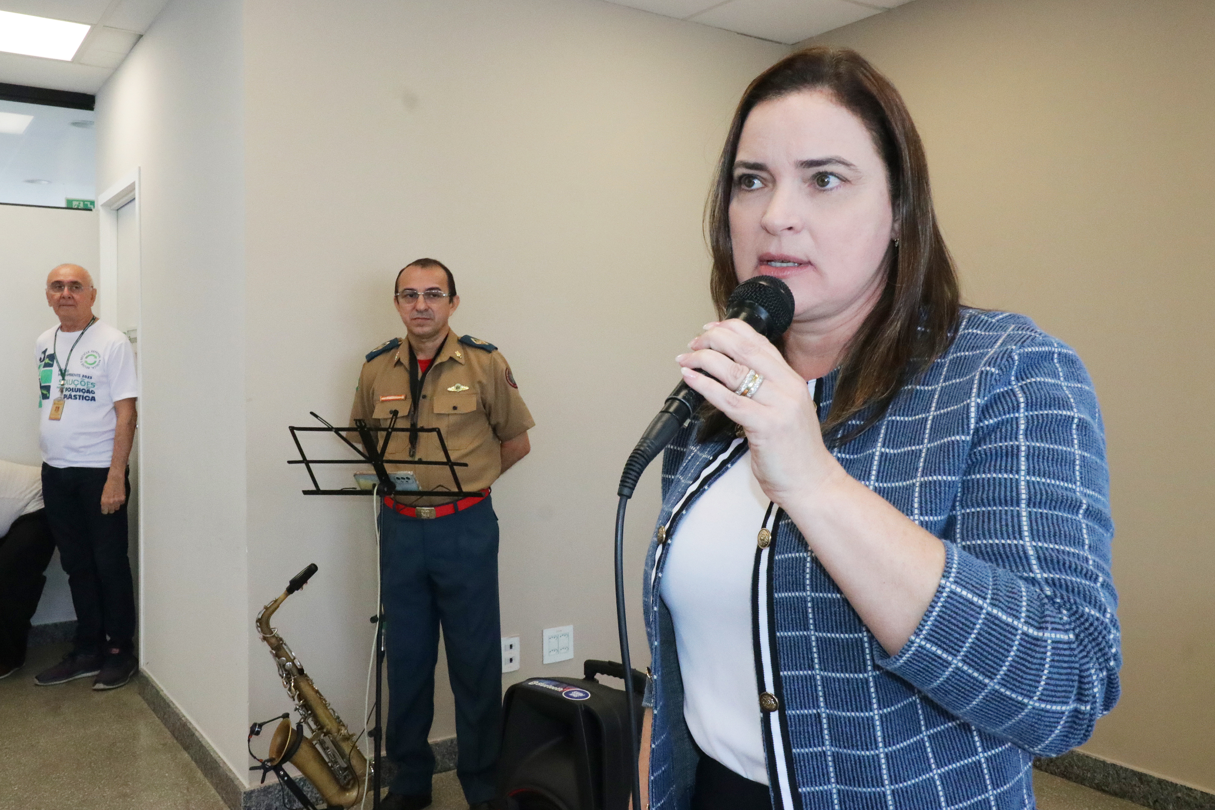 Cristiane Leitão, primeira-dama da Alece, durante a atividade