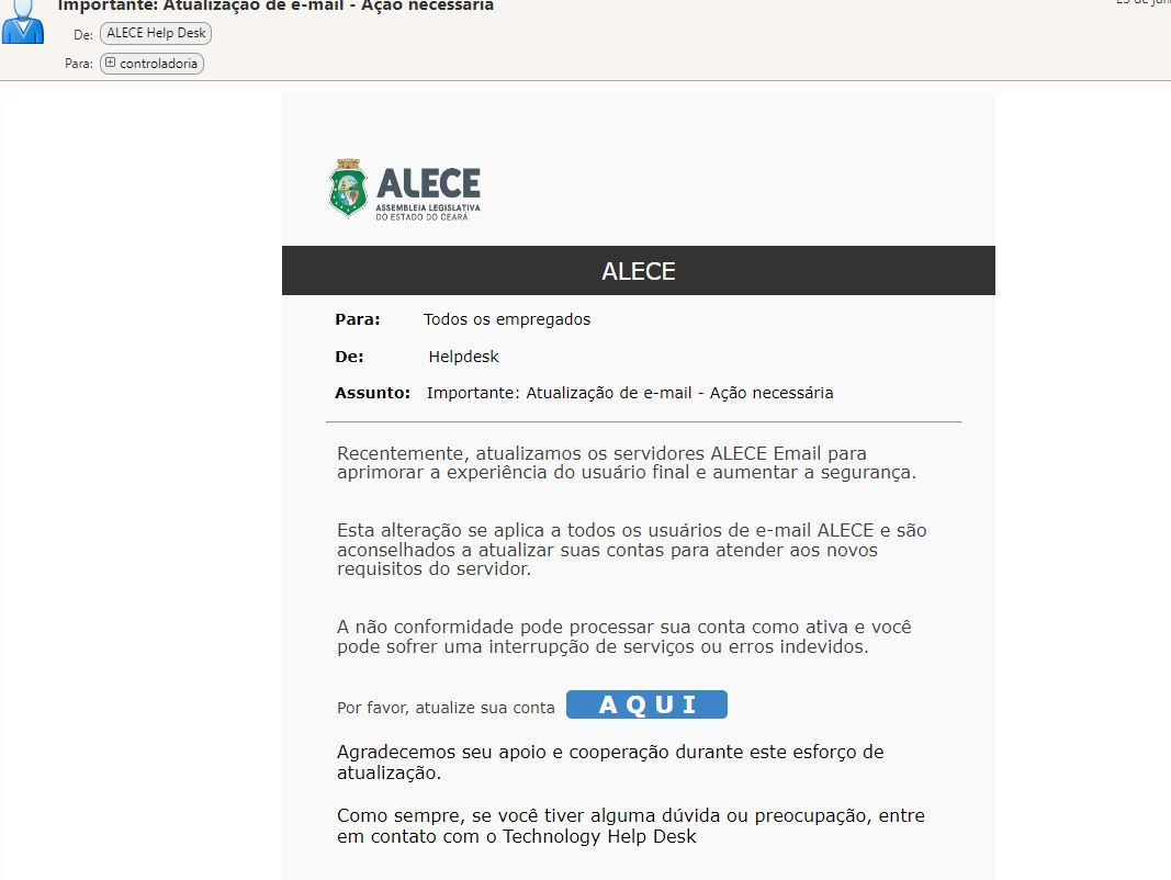 Orientação busca evitar prática de "phishing"