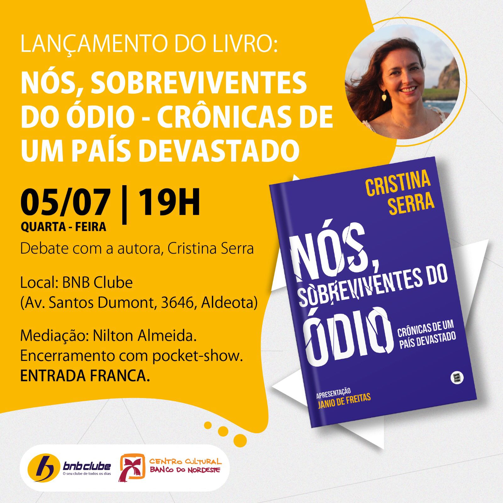 Livro de Cristina Serra já foi lançado em São Paulo, Rio de Janeiro e Brasília