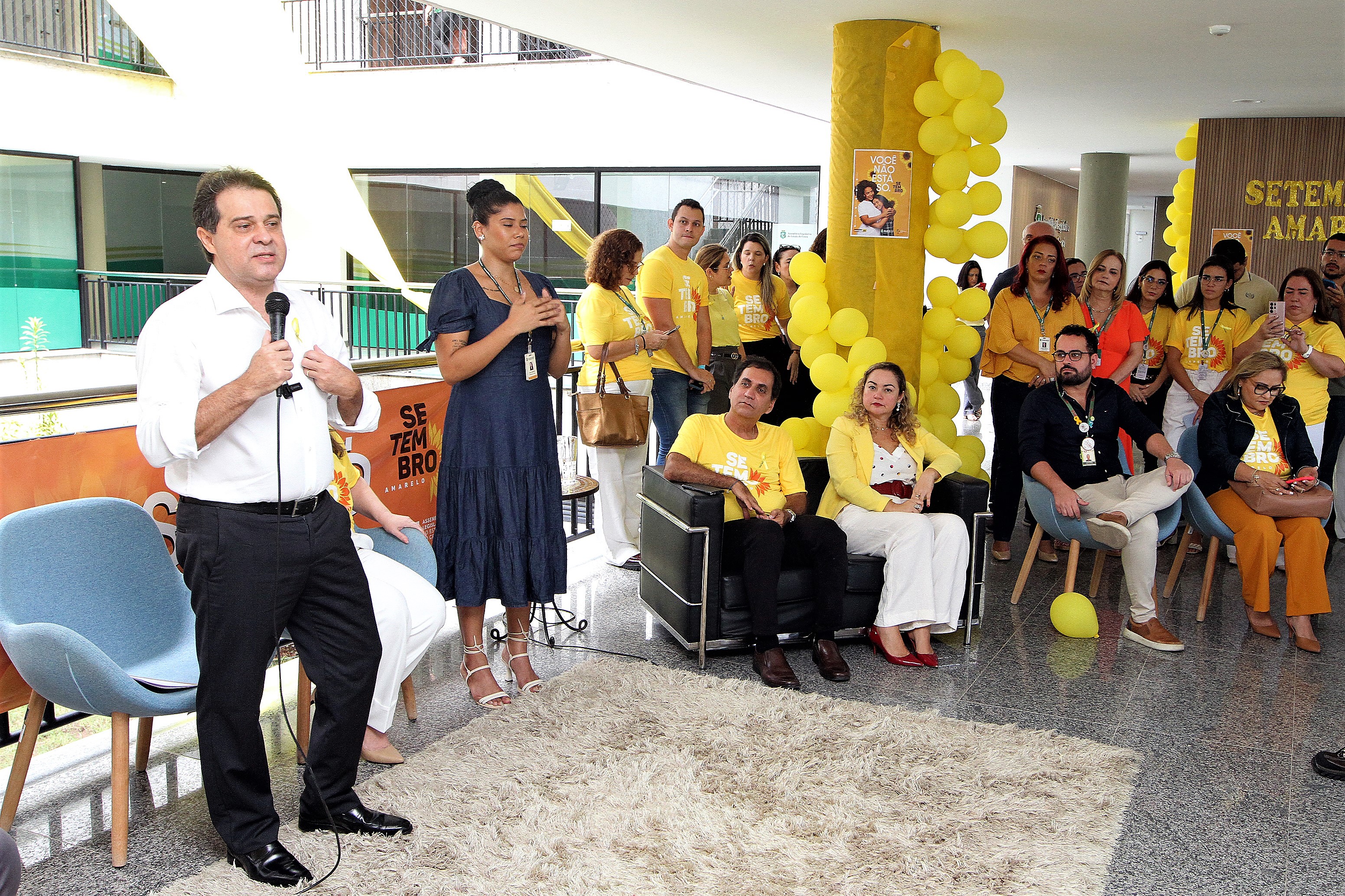 Presidente da Alece, Evandro Leitão, na abertura da campanha