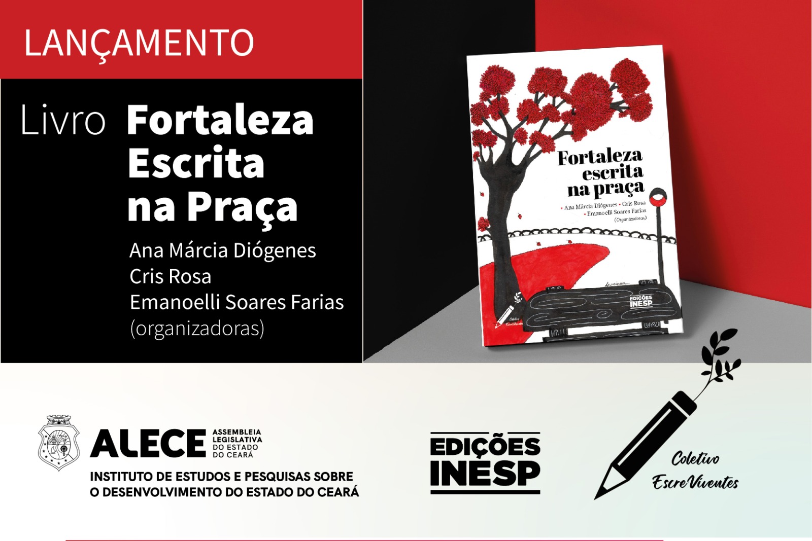 "Fortaleza Escrita na Praça" conta a história de logradouros da capital cearense através do olhar das autoras
