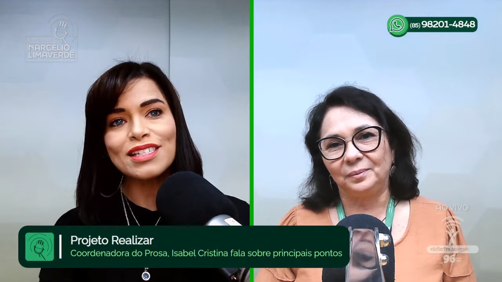 Isabel Cristina Gomes, articuladora do Prosa, durante a entrevista