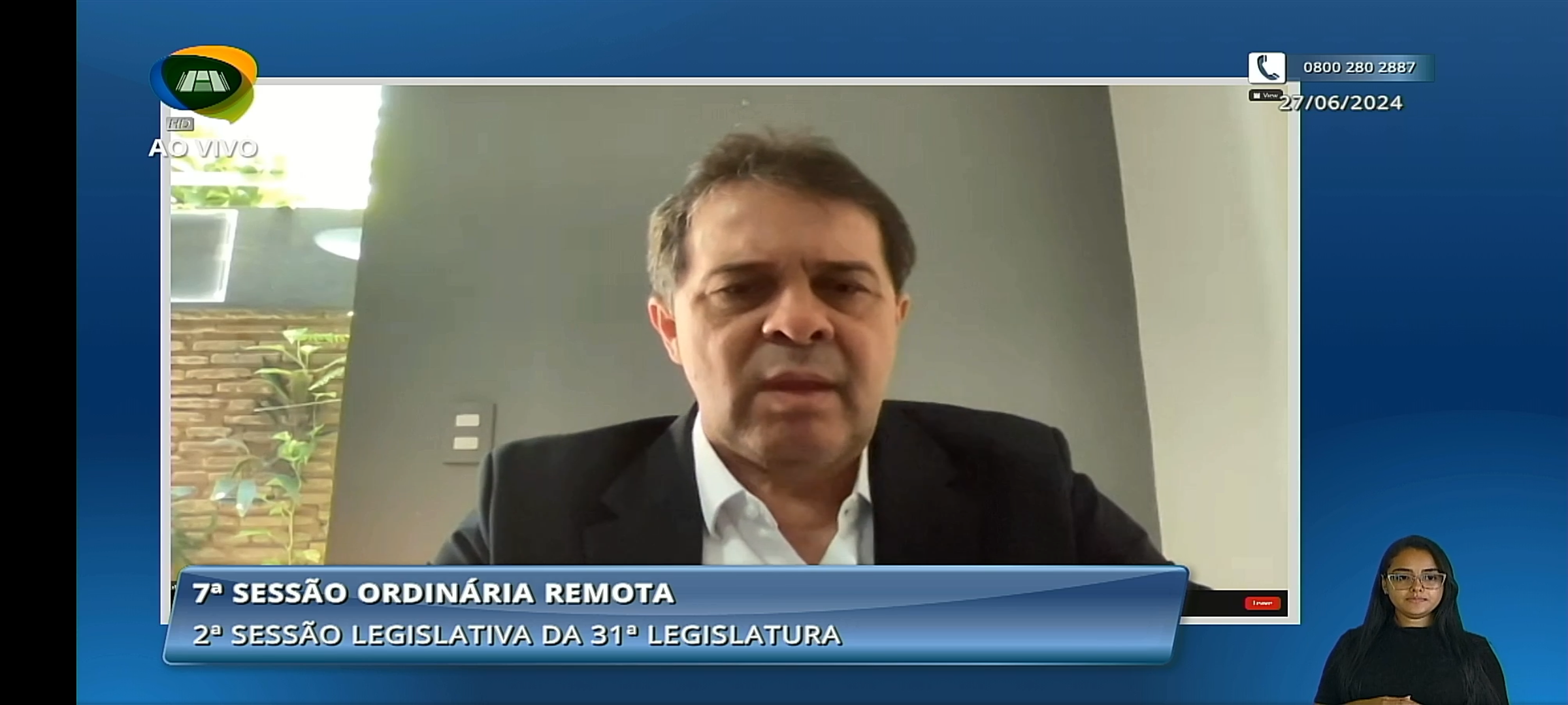 Presidente da Alece, Evandro Leitão, durante a sessão