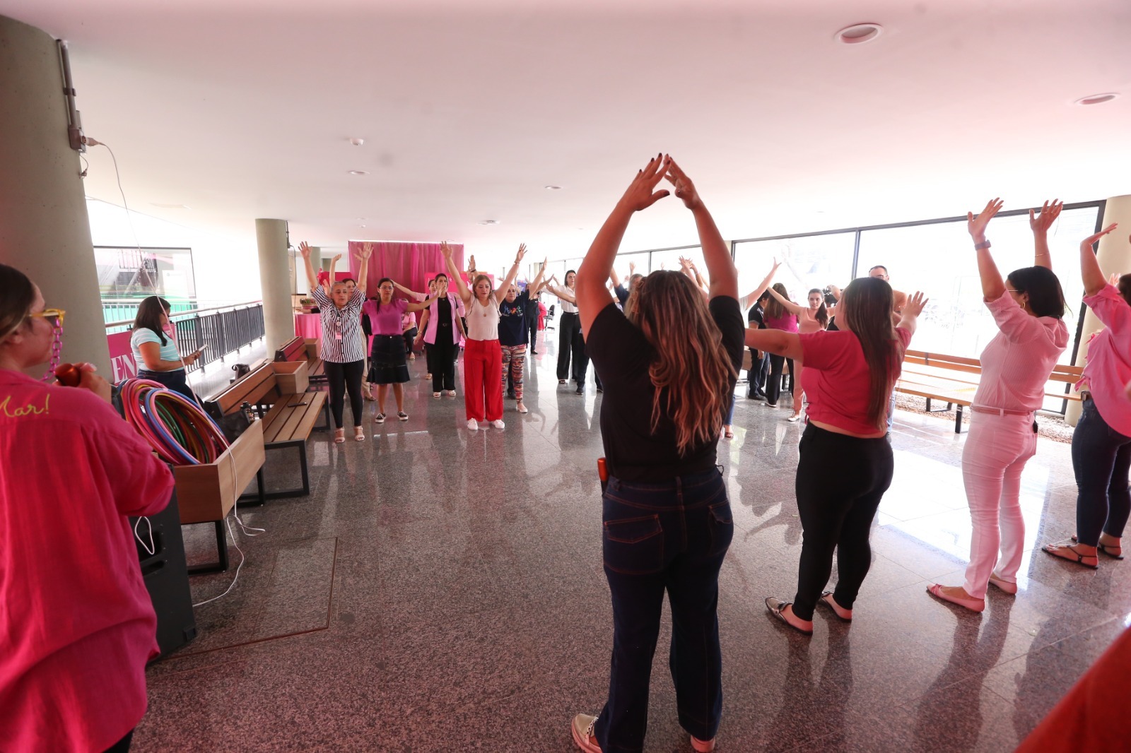 Participantes do aulão, realizado nesta quinta-feira (17/10)