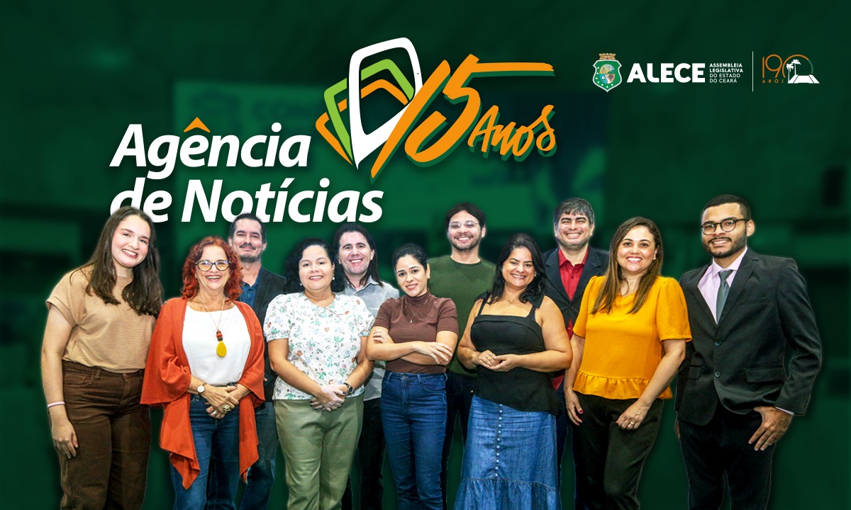Parte da equipe da Agência de Notícias da Alece