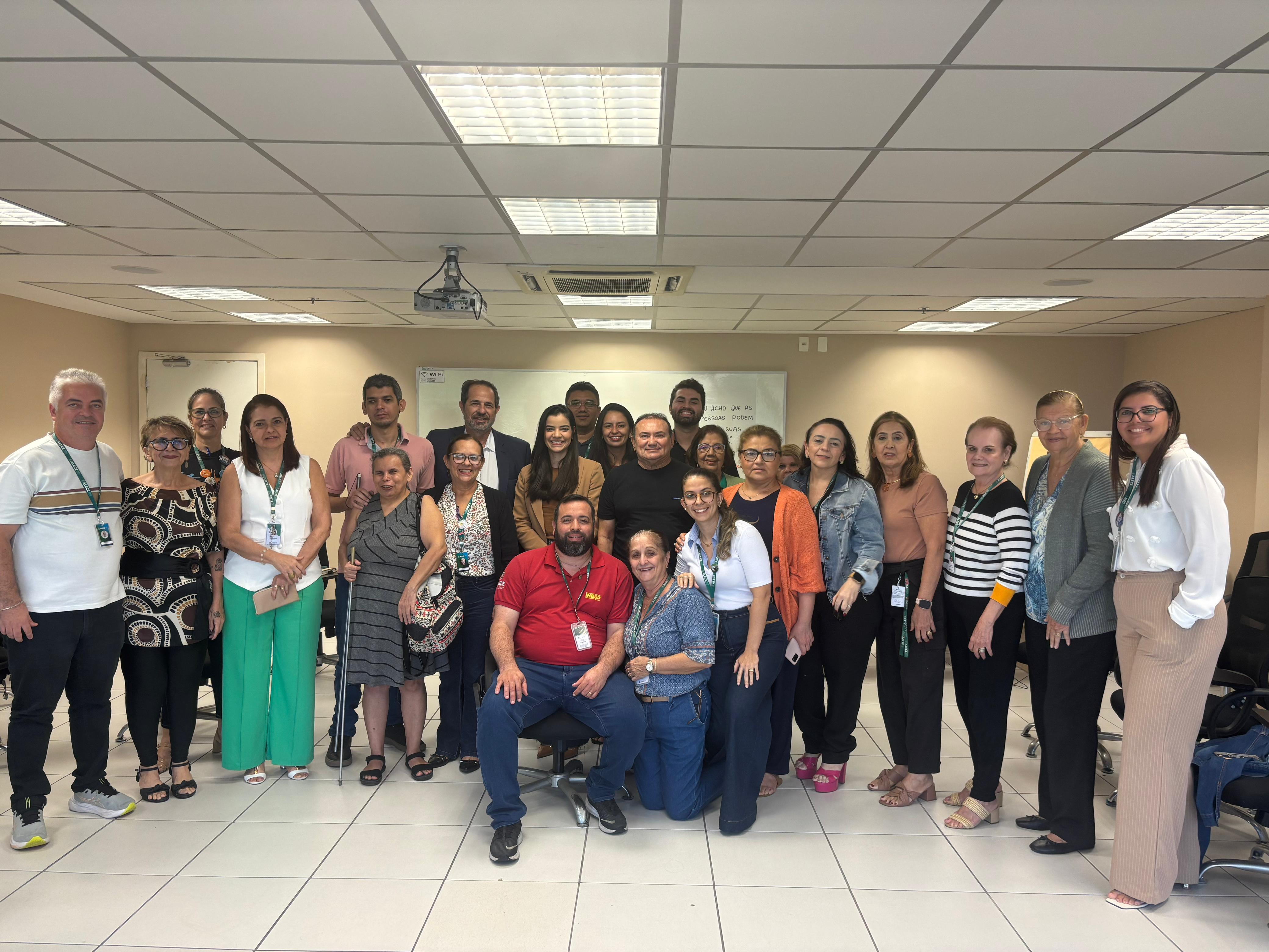 Equipes do Inesp e do Centro de Prevenções reunidos em uma das atividades ofertadas